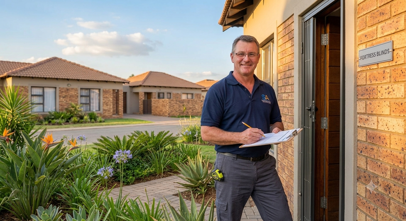 Fortress Blinds consultant providing a quote